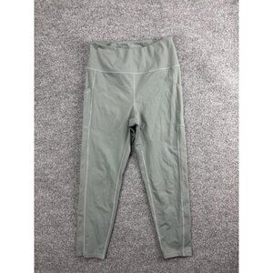 Fundamental Coast Pants Womens Medium Sage Green High Rise Side Pocket Leggings